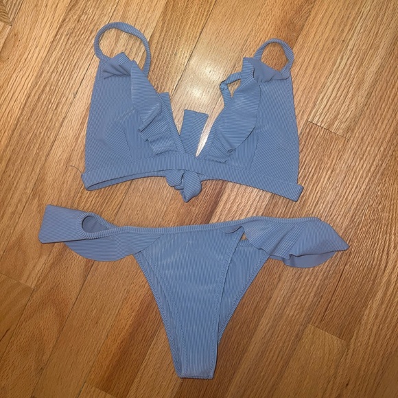 Kailani Ruffle Bikini Blue - Picture 3 of 6